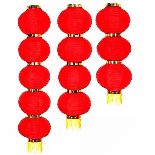 Jual Lampion Bulat Susun 3 4 5 Grosir Partai Lampion Imlek Kain Outdoor