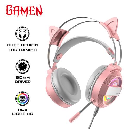 Promo GAMEN Headphone Gaming Cat Ear 