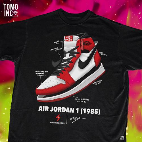 Air Jordan 1 1985 T-shirt Black 