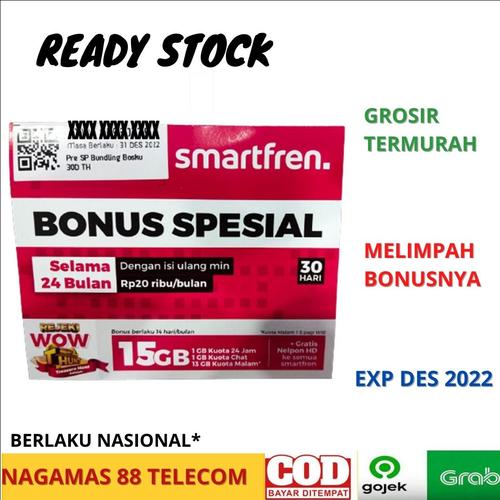 Gambar KARTU PERDANA SMARTFREN BONUS KUOTA 360 GB Selama 2 Tahun dari Nagamas88 Telecom Kota Bandung Tokopedia