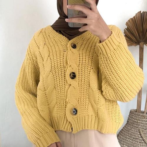 Jual BAJU SWEATER cardigan rajut 