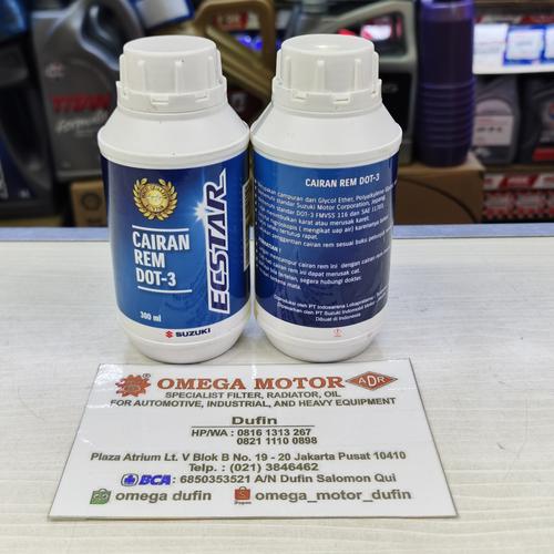 Jual ecstar brake fluid dot 3 300Ml(isi warna bening) minyak rem suzuki