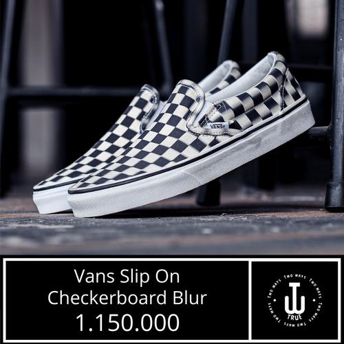 Vans Slip On Checkerboard Blur Black 