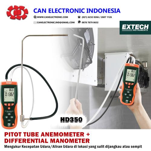 Jual Pitot Tube Anemometer + Differential Manometer Extech HD350