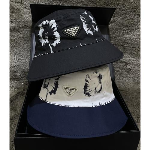 Jual Bucket hat prada flower printed 01 