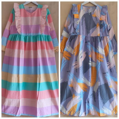 Gambar Gamis Katun Dewasa Fit to XL Busui Friendly dari Kitings Palace Kota Bekasi Tokopedia