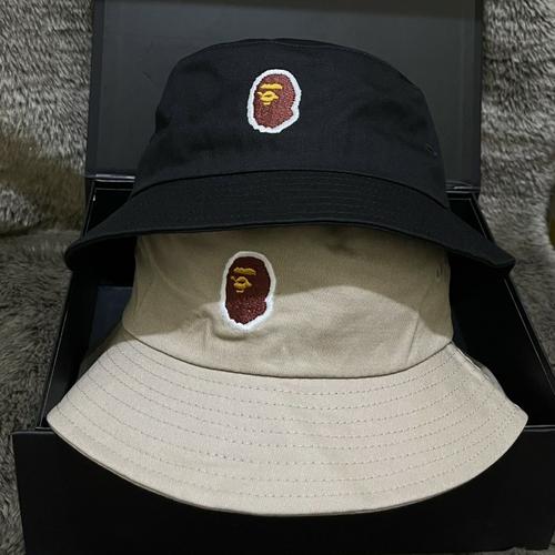 Jual Bucket Hat Bape 001 - Cream 