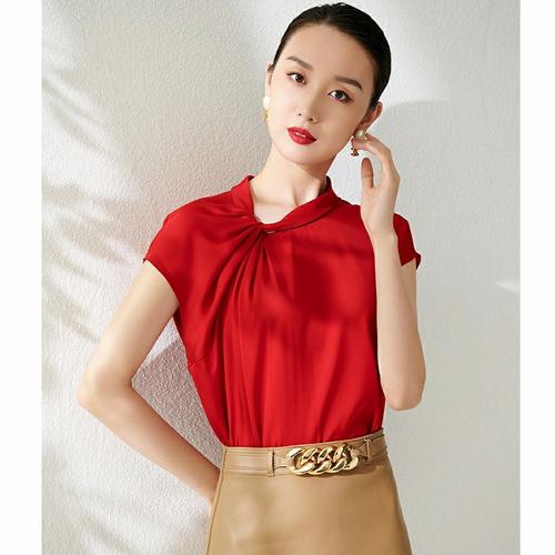 Blouse Wanita Silk Tied Shanghai Style 