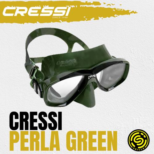 Jual Cressi Perla Green Freediving Mask Masker Freedive Low Volume