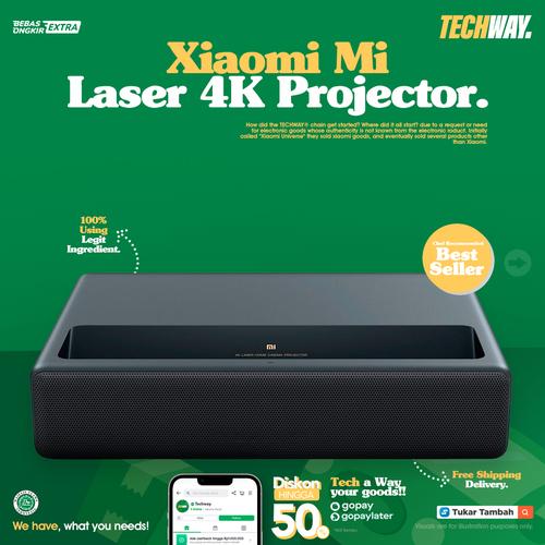 Jual Mi Laser Projector Ultra Short Throw GLOBAL / INTER VERSION 4K