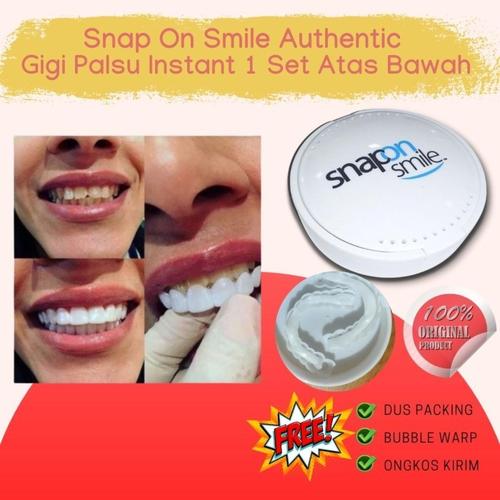 Jual Snap on Smile 100% Authentic Gigi Palsu 1 SET ATAS BAWAH ORIGINAL ...