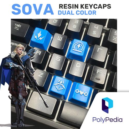 Jual Valorant Sova Resin Keycaps Dual Color keyboard mechanical ...