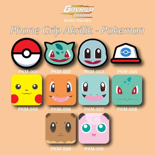 Phone Grip Akrilik/Popsocket Akrilik Pokemon 001-030 PKM-018 di Gavrila  Custom Tokopedia