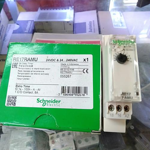 Jual relay on delay timer zelio RE17RAMU 24vdc 240vac schneider ...