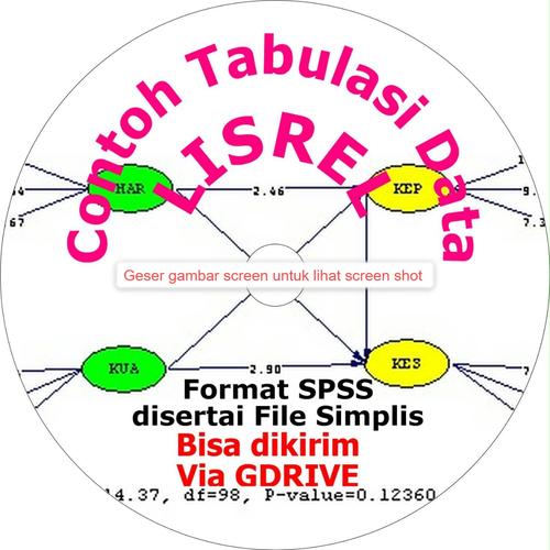 Gambar Contoh Tabulasi Data untuk Analisis SEM dengan Lisrel Format SPSS dari Data BEI undefined Tokopedia
