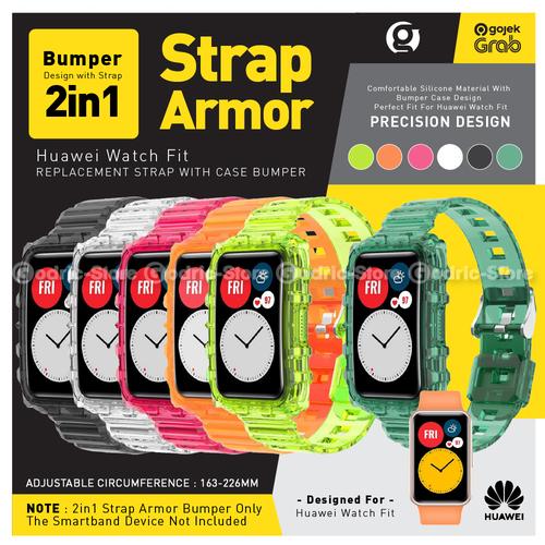 Gambar Armor 2in1 Rubber Strap with Bumper Case Cover for Huawei Watch Fit - Transparent dari G-Rex Jakarta Barat Tokopedia