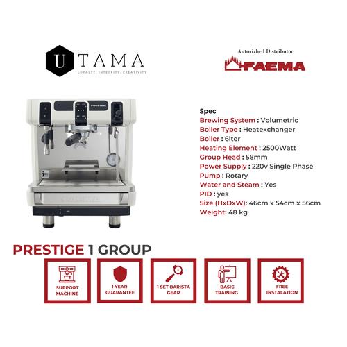 Jual espresso machine FAEMA PRESTIGE 1 group Kota Makassar UTAMA