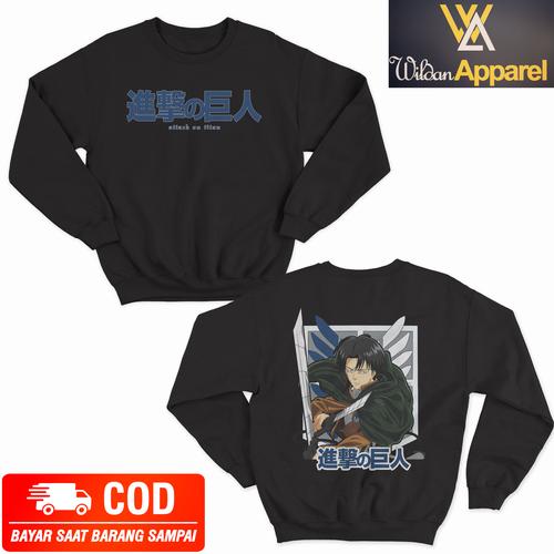 Jual JAKET SWEATER ANIME ATTACK ON TITAN LEVI ACKERMAN BIG SIZE