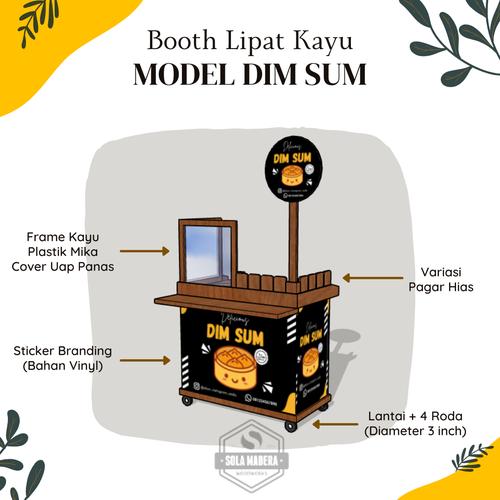Jual Booth Lipat Kayu Booth Portable Dim Sum Siomay - Kota Semarang