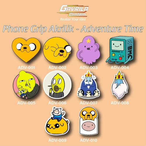 Phone Grip Akrilik/Popsocket Akrilik Adventure Time 001-030 ADV-009 di  Gavrila Custom Tokopedia