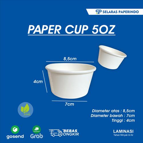 Jual Paper Cup 5oz / 150ml TANPA Tutup - Cup Ice Cream - Wadah Saos ...