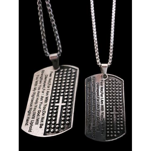 Jual Kalung salib name tag necklace 