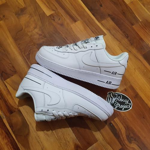 Jual Nike Air Force 1 Tape Double Air White - White, 37 - Kab. Bandung  Barat - Abuyproject | Tokopedia