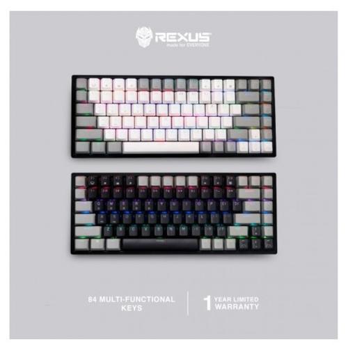 Gambar Keyboard Rexus GAMING MECHANICAL DAXA M84 CLASSIC WHITE - BROWN dari ArinGoComputer Kota Samarinda Tokopedia