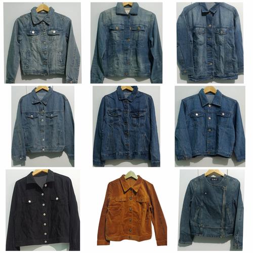 Jual JACKET JEANS JAKET THRIFT - OLIVE 