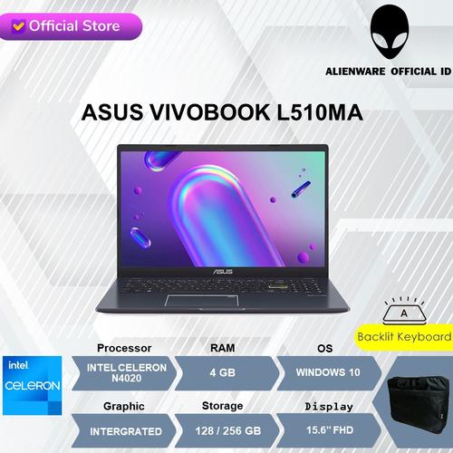 Gambar ASUS L510MA N4020 4gb 128ssd w10+off365 1yr w10 15.6FHD - 128 gb dari ALIENWARE OFFICIAL ID Jakarta Utara Tokopedia