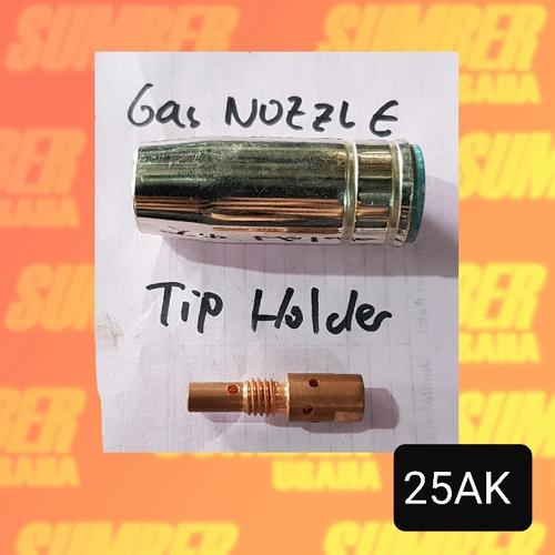 25AK Gas Nozzle Holder with Nozzle Spring for MIG/MAG Welding Torch Contact Tip Holder of MB 25AK Welding Gun - 1420