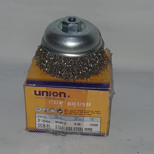 Jual UNION CCS31 Sikat mangkok Stainless 3" / wire cup brush 3" Jakarta Barat asian tool
