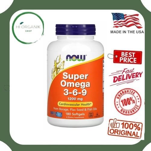 Jual Now Foods Super Omega 369 3-6-9 1200 mg 180 Soft cardiovascular health  - Kota Makassar - Harapan Indah Organik | Tokopedia