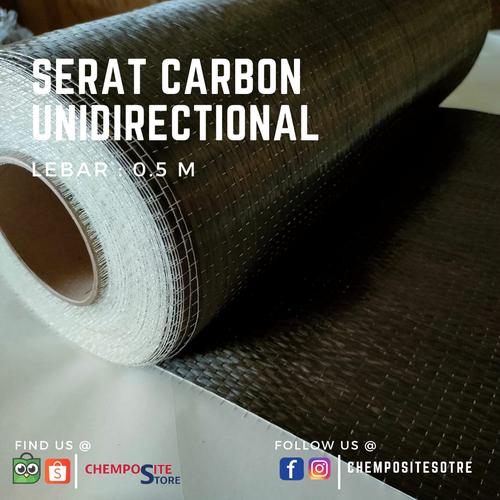 Jual serat karbon kevlar fiber searah (unidirectional) 12k 300gsm lbr