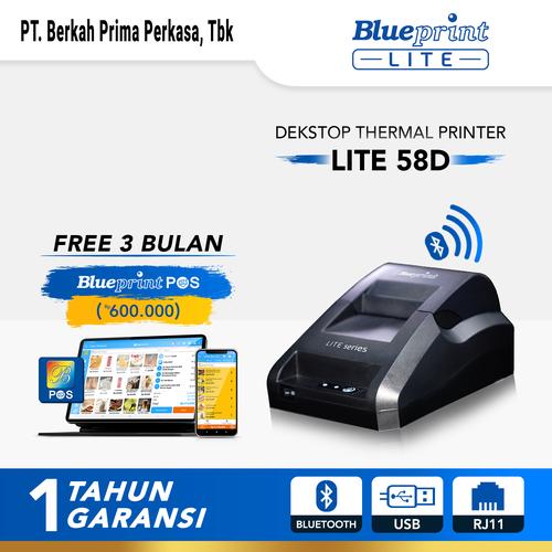 Gambar Printer Thermal POS BLUEPRINT 58D Support (USB+BLUETOOTH+RJ11) - BP POS 3 Bulan dari Blueprint Indonesia Jakarta Utara Tokopedia