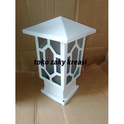 Jual lampu pagar pilar luar rumah minimalis bahan tebal murah hitam