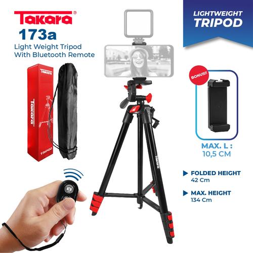 Gambar Tripod TAKARA ECO 173a plus holder for Camdig, actioncam dan Hp dari SMN Official Jakarta Barat Tokopedia