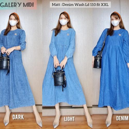 Jual DENIM MIDI DRESS | MIDI DRESS 
