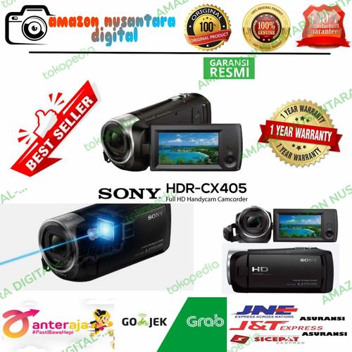 Jual handycam CAMCORDER SONY HDRCX405 GARANSI resmi SI std box Jakarta Selatan AMAZON