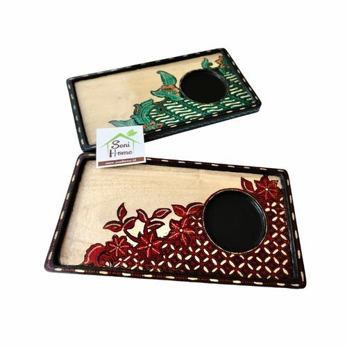 Gambar Nampan/Baki/Tray Cafe Batik/Coffee snack plate dari Seni Home Jakarta Selatan Tokopedia