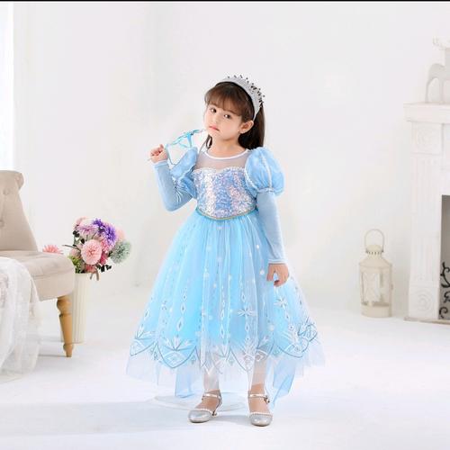 Jual GAUN FROZEN ELSA TANGAN PANJANG 