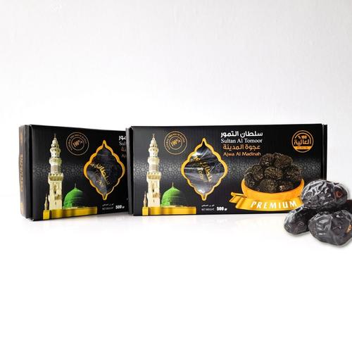 Gambar Kurma Nabi Kurma Ajwa Kemasan Premium 500 Gram dari riezky store Kota Bandung Tokopedia