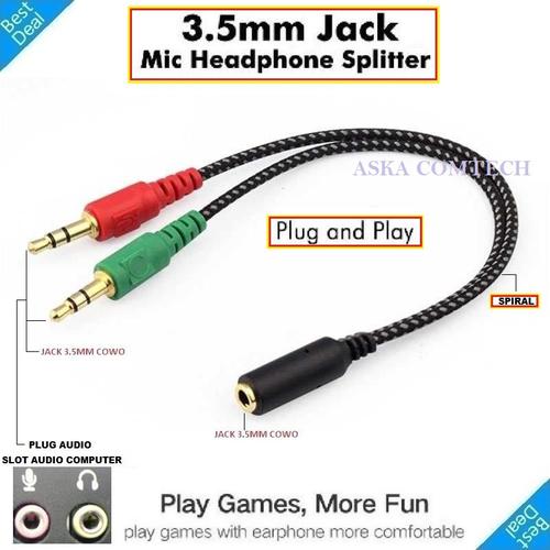 Jual kabel Splitter Audio Jack 3.5mm 