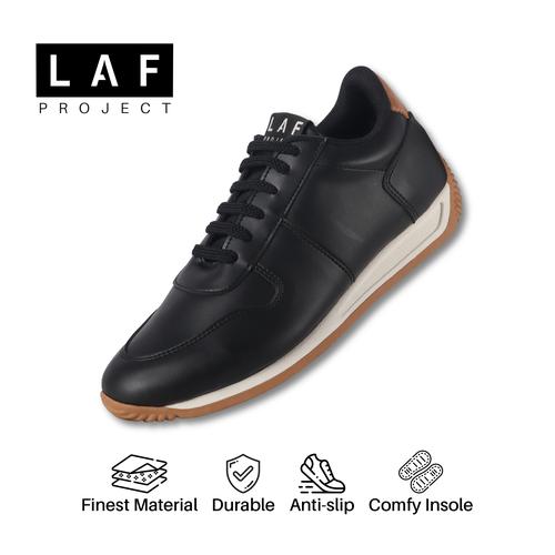 Promo Sepatu Sneakers Pria Hitam Putih Casual Original Aruna LAF