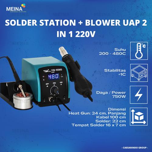 Jual SOLDER STATION BLOWER UAP 2 IN 1 220V SOLDER UAP HEAT GUN SMD 1