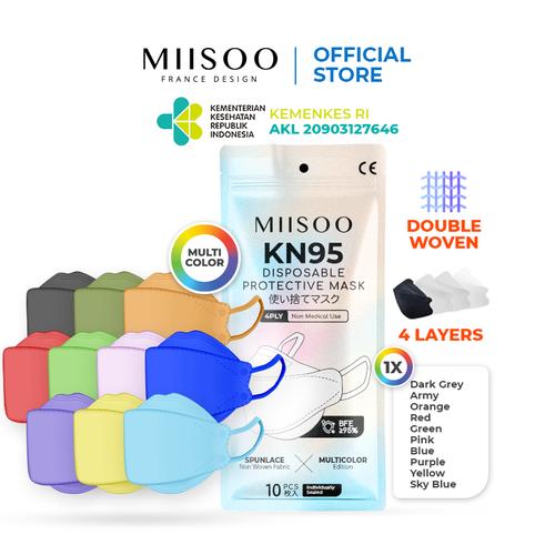 Gambar MIISOO KN95 Multicolor Satuan KF94 Masker Kesehatan masker evo 4ply - EVO Coklat 1pcs dari Miisoo Official Shop Kab. Tangerang Tokopedia