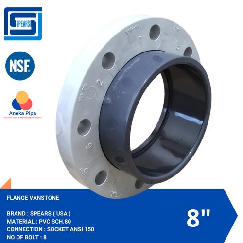 Jual Vanstone Flange PVC Sch 80 ANSI 150 SPEARS ( USA ) Size 8 Inch