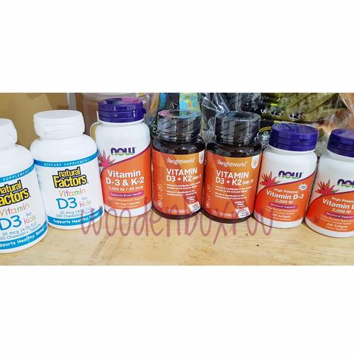 Jual ORIGINAL Vitamin D3 K2 anak dewasa merk NOW Weightworld Natural