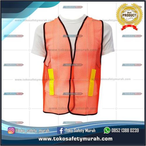 Jual TERMURAH Rompi Jaring Proyek X Safety Vest Nyala Orange Hijau Kuning Orange Jakarta