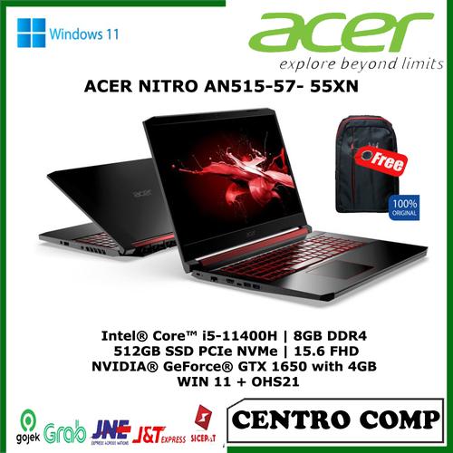 Gambar Acer Nitro 5 AN515 57 15.6" i5 11400H GTX1650 4GB RAM 8GB 512SSD dari centro computer Kota Surabaya Tokopedia